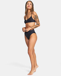 RVCA HIGH-RISE CHEEKY BIKINI BOTTOM