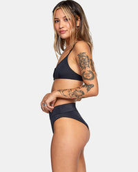 RVCA HIGH-RISE CHEEKY BIKINI BOTTOM
