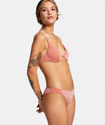 RVCA STRATA LOW-RISE CHEEKY BIKINI BOTTOM