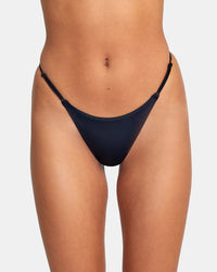 RVCA SOLID ULTRA SKIMPY BIKINI BOTTOMS - BLK