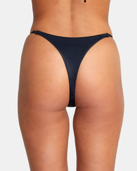 RVCA SOLID ULTRA SKIMPY BIKINI BOTTOMS - BLK