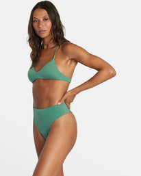 RVCA SOLID HIGH RISE CHEEKY BIKINI BOTTOMS - GNE0