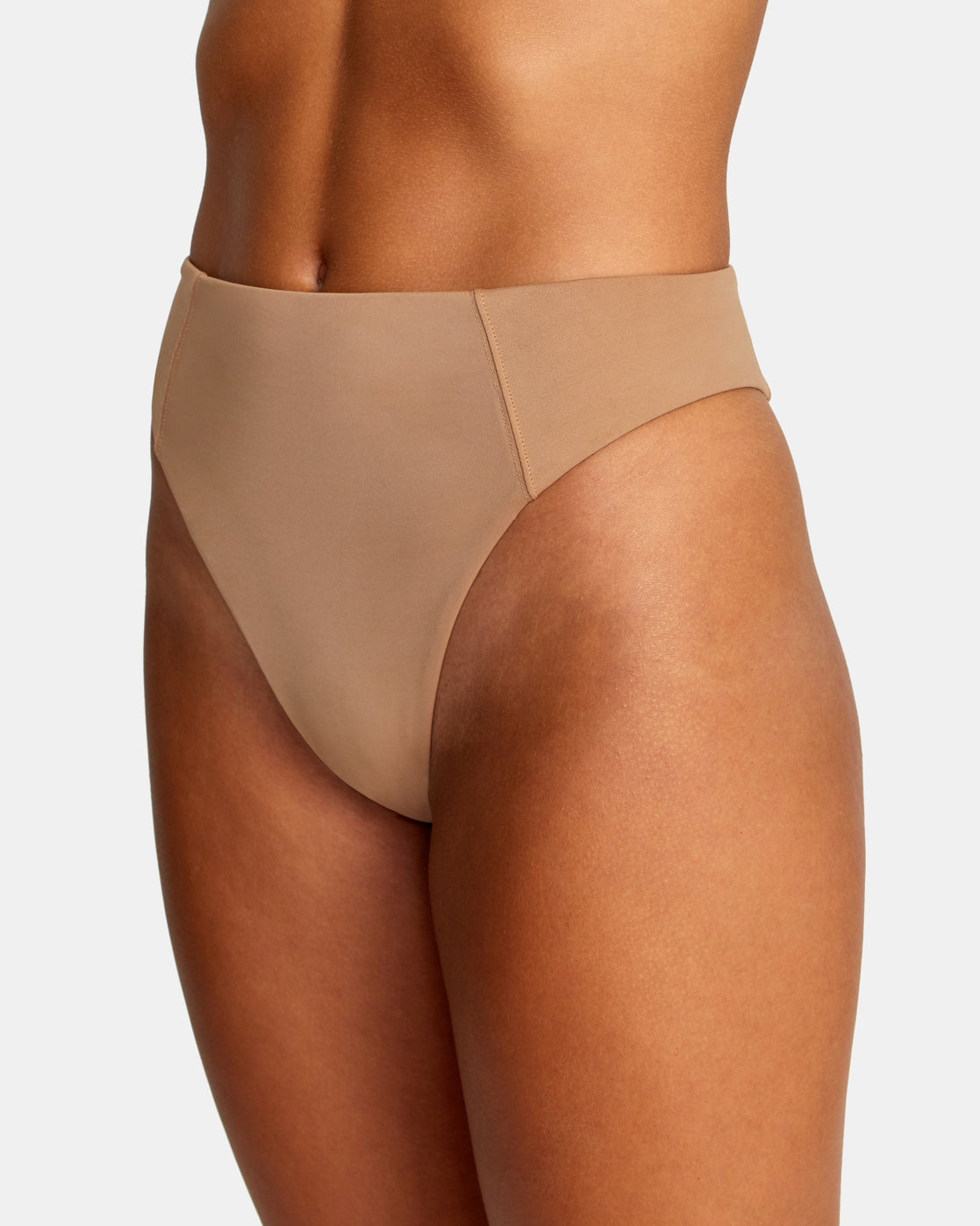 RVCA SOLID HIGH RISE CHEEKY BIKINI BOTTOMS - WOO