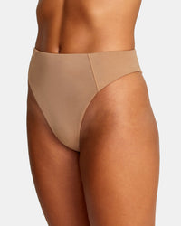 RVCA SOLID HIGH RISE CHEEKY BIKINI BOTTOMS - WOO