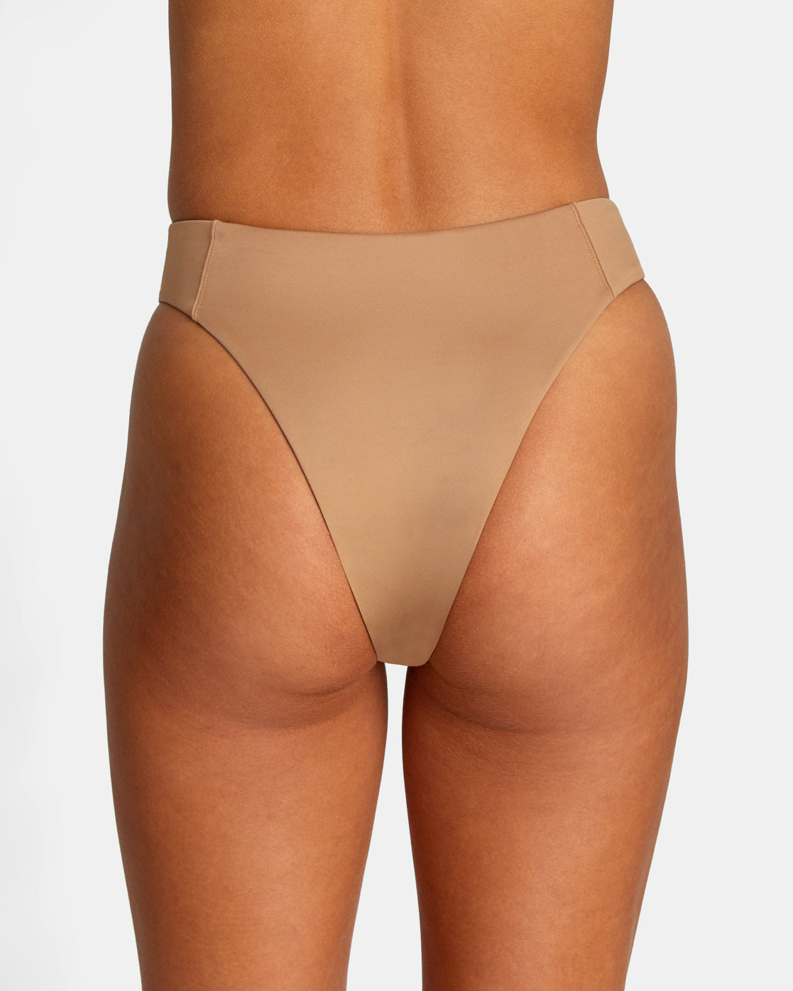 RVCA SOLID HIGH RISE CHEEKY BIKINI BOTTOMS - WOO