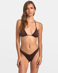 RVCA SOLID SHIMMER MEDIUM BIKINI BOTTOMS - CTF0