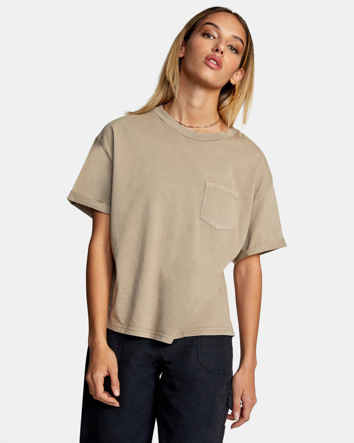RVCA PTC ROLL IT SHORT SLEEVE TEE - DKH