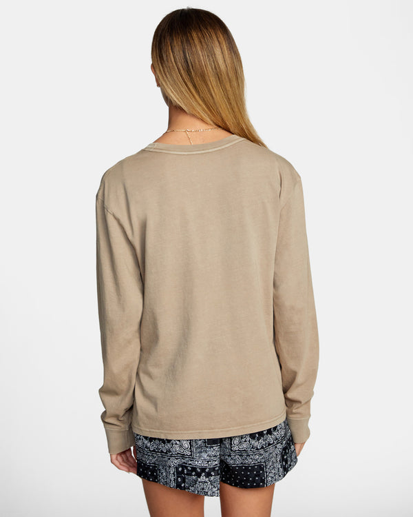 RVCA PTC STOLEN LONG SLEEVE TEE - DKH
