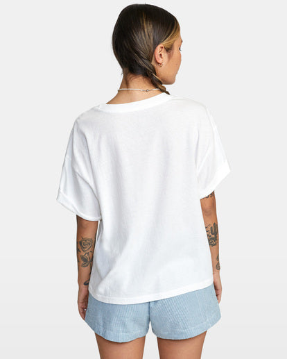 RVCA BIG RVCA ROLL IT CROP TEE - VWT