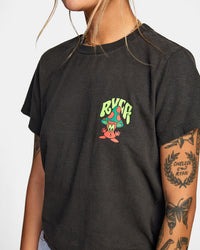 RVCA MUSHTOO SLIM FIT TEE - BLK