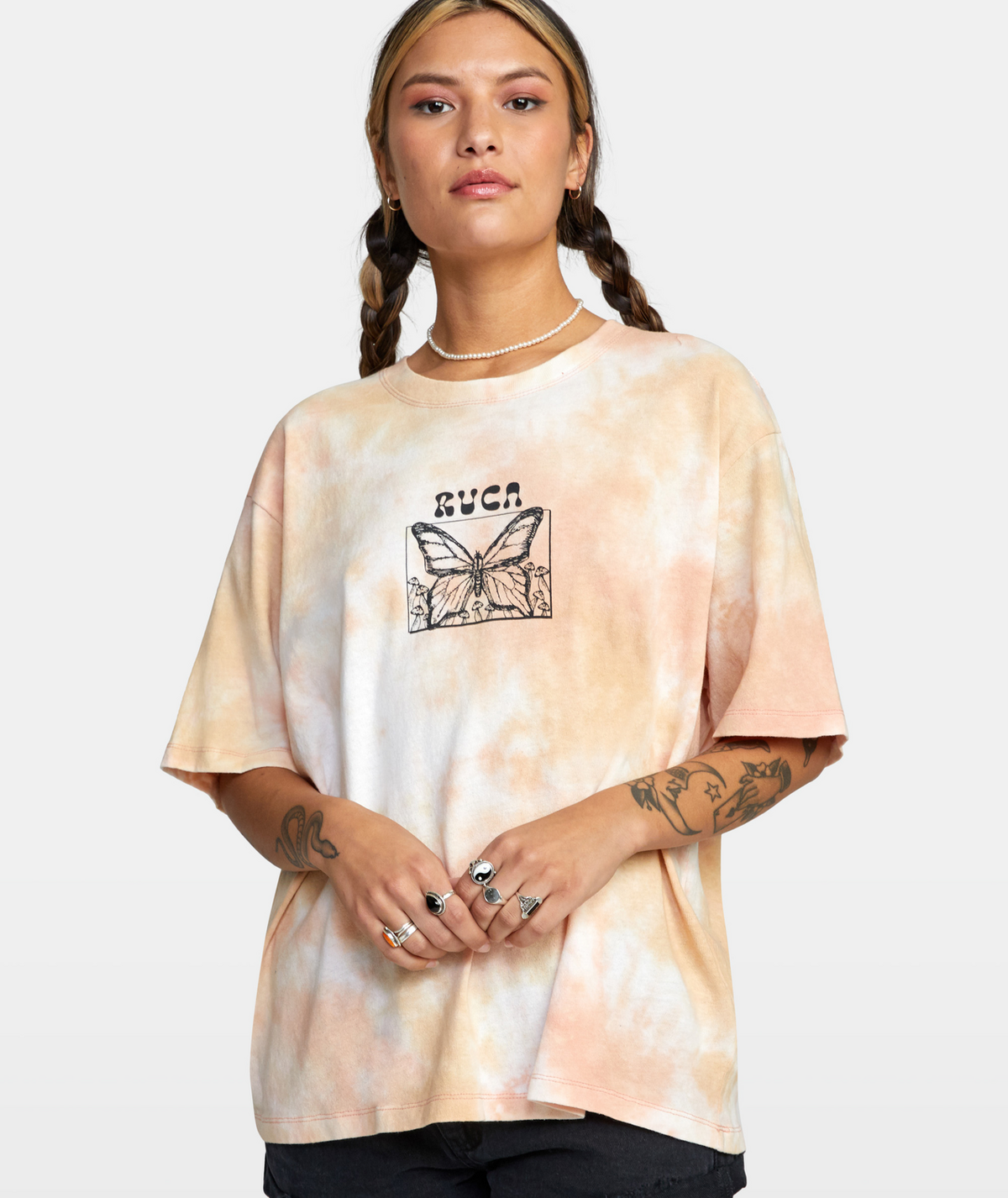 RVCA IN THE AIR OVERSIZED TEE - CLY