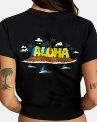 RVCA HAWAII ALOHA TEE - BLK