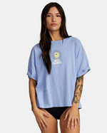 RVCA HAWAIIAN SUN OVERSIZED TEE - GPU