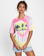 RVCA HAWAII RETRO PALM GRAPHIC TEE - MUL