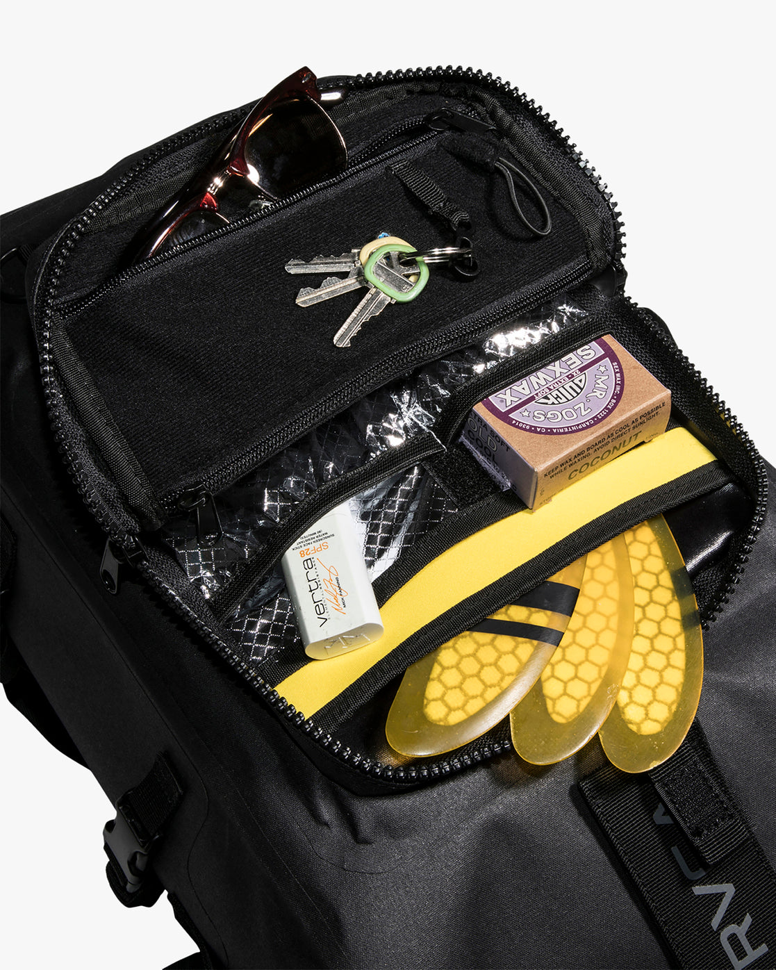 RVCA WELD 27L WATER REPELLENT SURF BACKPACK - BLK