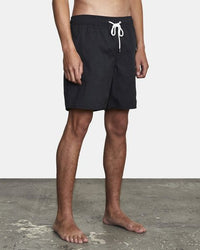 RVCA OPPOSITES ELASTIC 2 BOARDSHORTS 17" - BLK