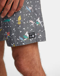 RVCA LP X KLW ELASTIC BOARDSHORTS 17" - BLK