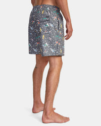 RVCA LP X KLW ELASTIC BOARDSHORTS 17" - BLK