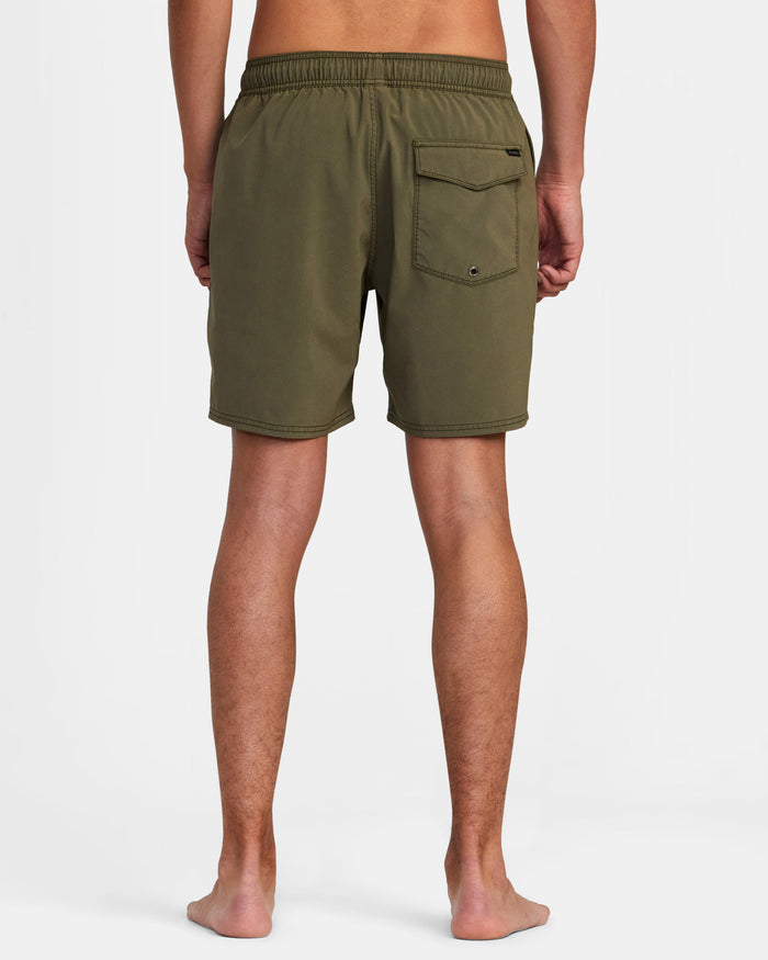 RVCA PIGMENT ELASTIC BOARDSHORTS 17' - OLV