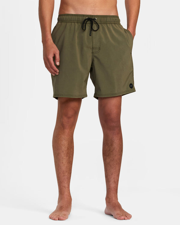 RVCA PIGMENT ELASTIC BOARDSHORTS 17' - OLV