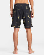 RVCA HULA HANDS EASTERN BOARDSHORTS 20" - BLK