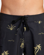 RVCA HULA HANDS EASTERN BOARDSHORTS 20" - BLK