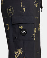 RVCA HULA HANDS EASTERN BOARDSHORTS 20" - BLK