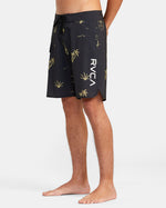 RVCA HULA HANDS EASTERN BOARDSHORTS 20" - BLK