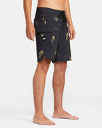 RVCA HULA HANDS EASTERN BOARDSHORTS 20" - BLK