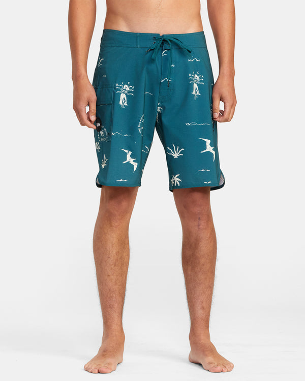RVCA HULA HANDS EASTERN BOARDSHORTS 20" - BRW0