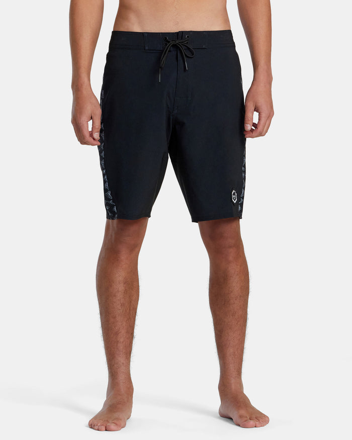 RVCA HAWAII HORTON APEX 19" ELASTIC BOARDSHORTS - BLK
