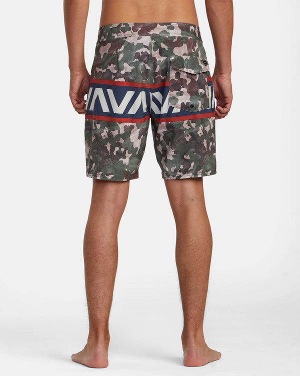 RVCA HAWAII SPOT CAMO VA 18" ELASTIC BOARDSHORTS - MUL
