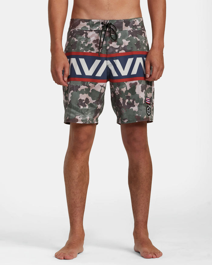 RVCA HAWAII SPOT CAMO VA 18" ELASTIC BOARDSHORTS - MUL