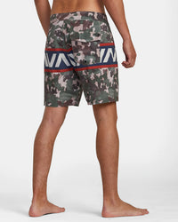 RVCA HAWAII SPOT CAMO VA 18" ELASTIC BOARDSHORTS - MUL