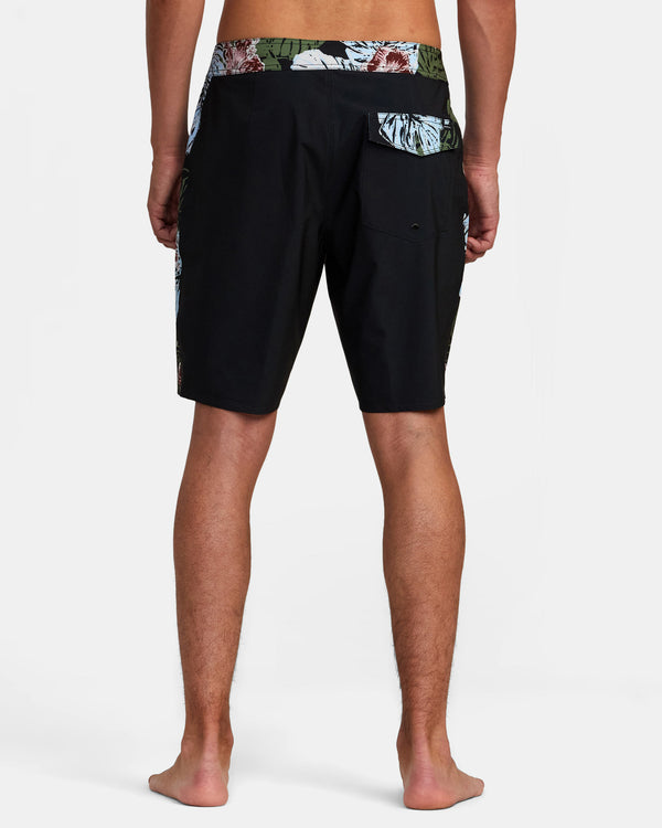 RVCA HAWAII MONSTERA 2.0 APEX 19" ELASTIC BOARDSHORTS - BLK