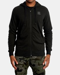 RVCA SWIFT ZIP UP HOODIE BOX - BLK