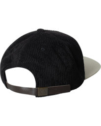 RVCA REGAL CORDUROY CLASPBACK HAT - BKW
