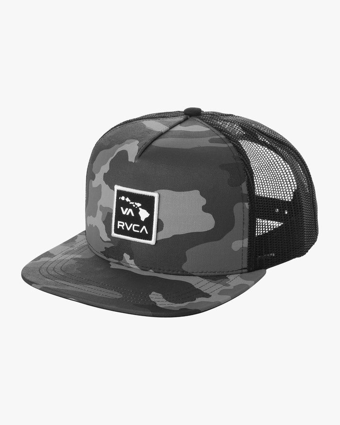 RVCA ISLANDS PATCH TRUCKER HAT - BKC