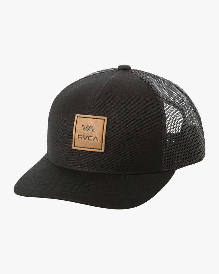 RVCA VA ALL THE WAY CURVED BRIM TRUCKER HAT - BLK
