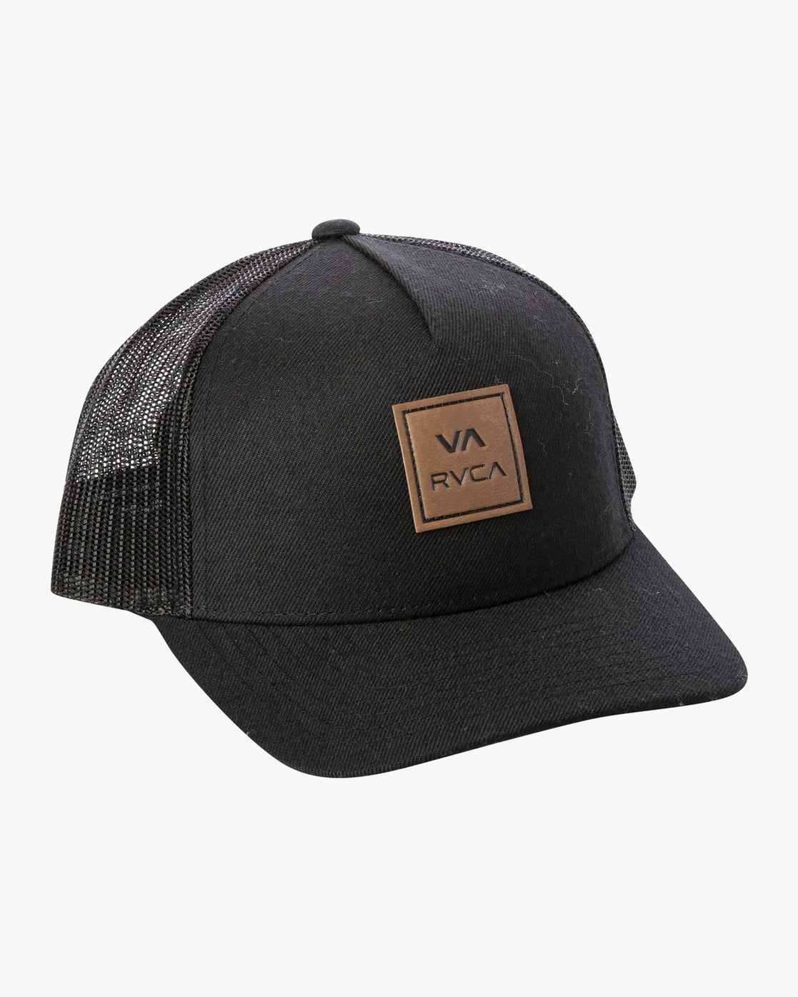 RVCA VA ALL THE WAY CURVED BRIM TRUCKER HAT - BLK