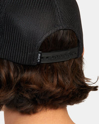 RVCA ALL THE WAY TECH TRUCKER HAT - BLK