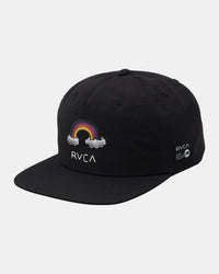 RVCA ANDREW POMMIER RAINBOW CONNECTION SNAPBACK HAT - BLK