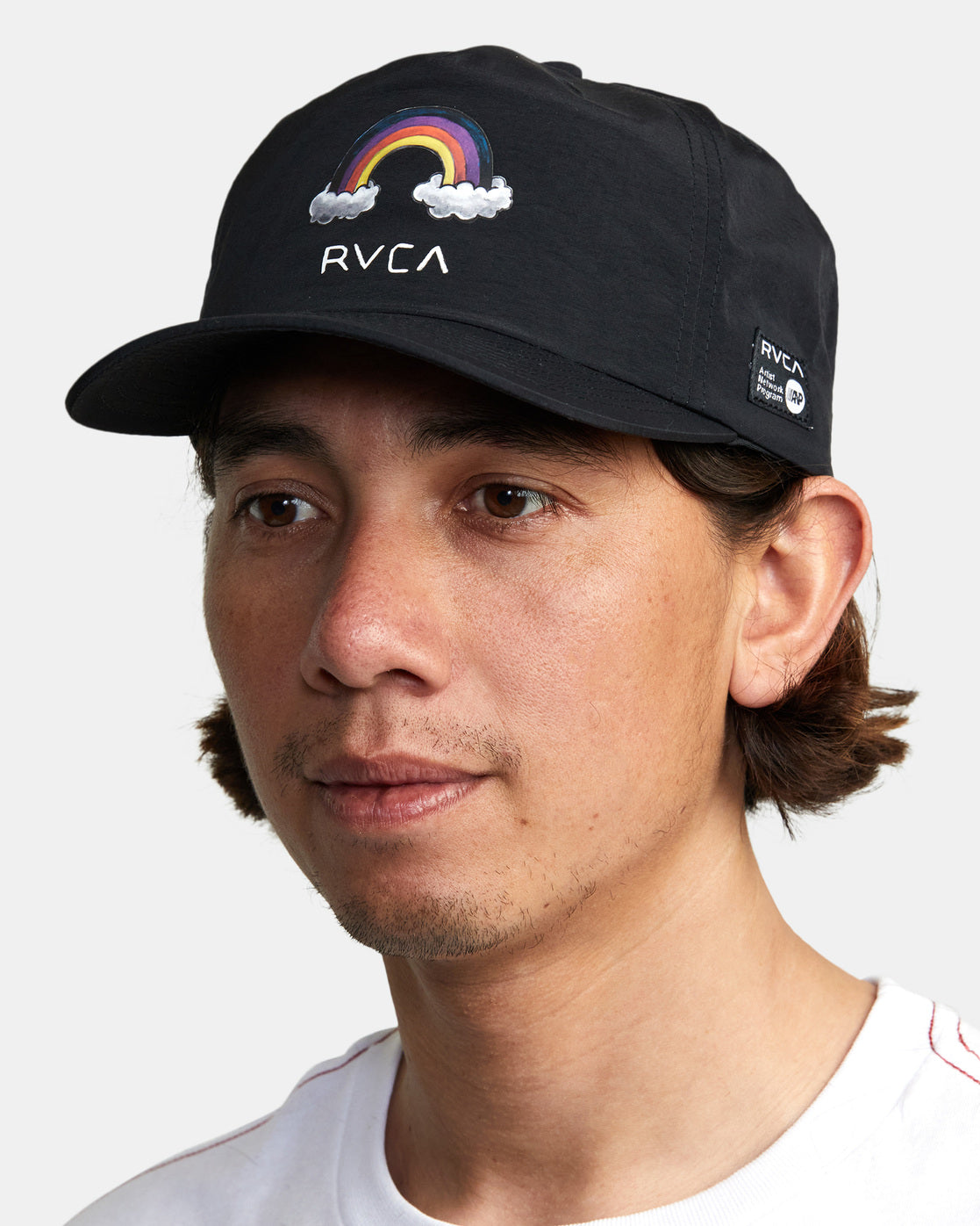 RVCA ANDREW POMMIER RAINBOW CONNECTION SNAPBACK HAT - BLK