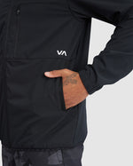 RVCA YOGGER ZIP-UP HOODED JACKET II - BLK