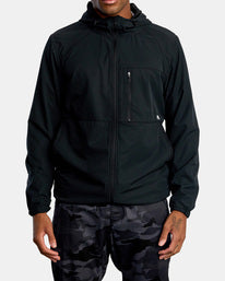 RVCA YOGGER ZIP-UP HOODED JACKET II - BLK