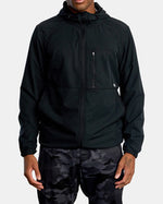 RVCA YOGGER ZIP-UP HOODED JACKET II - BLK