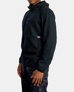 RVCA YOGGER ZIP-UP HOODED JACKET II - BLK