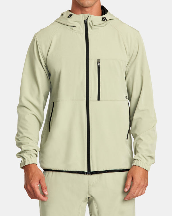 RVCA YOGGER ZIP-UP HOODED JACKET II - GHE0