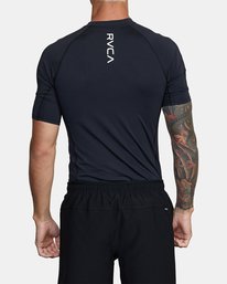 RVCA SPORT RASH GAURD SS- BLK