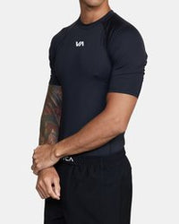 RVCA SPORT RASH GAURD SS- BLK